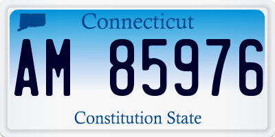 CT license plate AM85976