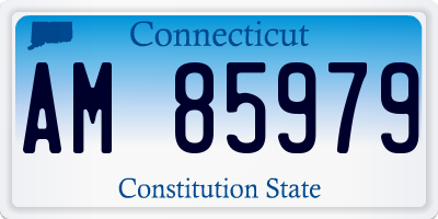 CT license plate AM85979