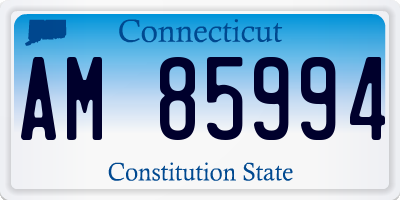 CT license plate AM85994