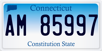 CT license plate AM85997