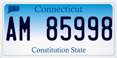 CT license plate AM85998