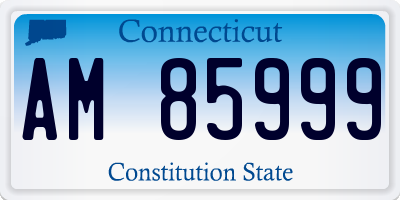 CT license plate AM85999