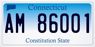 CT license plate AM86001