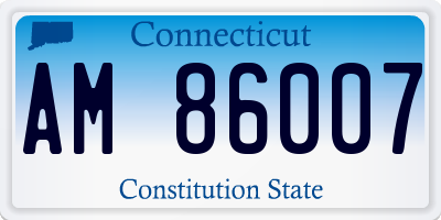 CT license plate AM86007