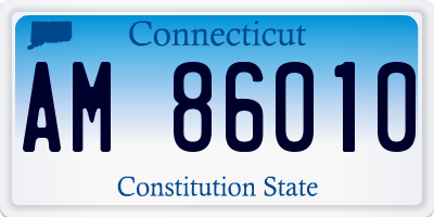 CT license plate AM86010