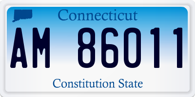 CT license plate AM86011