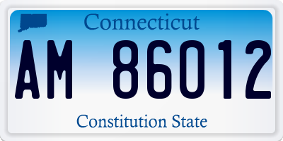 CT license plate AM86012