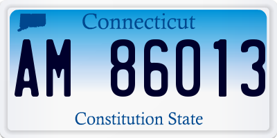 CT license plate AM86013