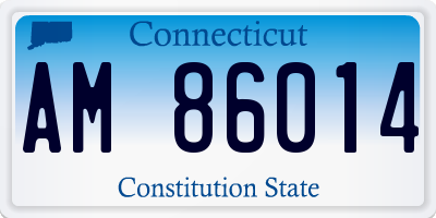 CT license plate AM86014