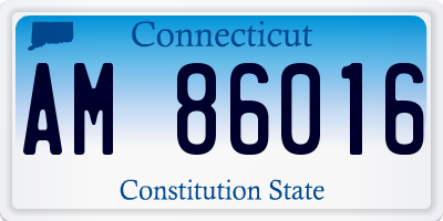 CT license plate AM86016