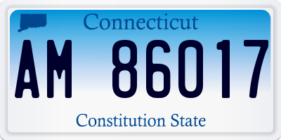 CT license plate AM86017