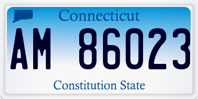 CT license plate AM86023