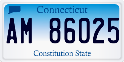CT license plate AM86025