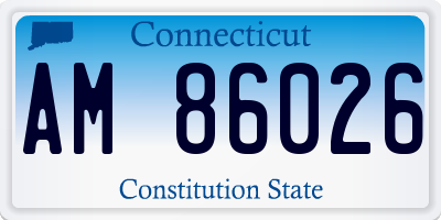 CT license plate AM86026