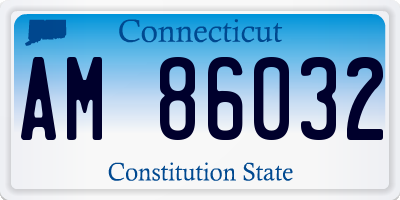 CT license plate AM86032