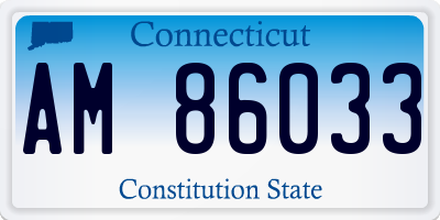 CT license plate AM86033