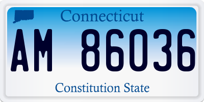 CT license plate AM86036