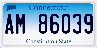CT license plate AM86039