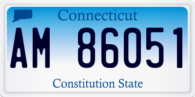 CT license plate AM86051