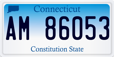 CT license plate AM86053