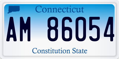 CT license plate AM86054