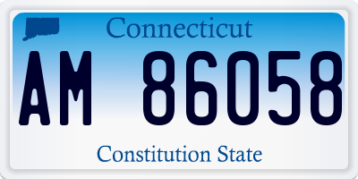 CT license plate AM86058