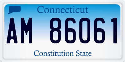 CT license plate AM86061