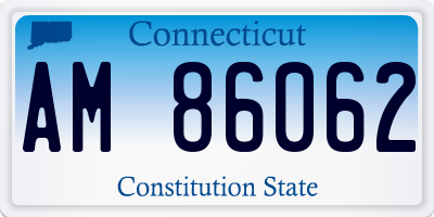 CT license plate AM86062