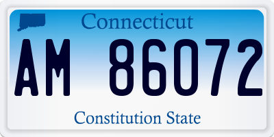CT license plate AM86072