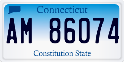 CT license plate AM86074