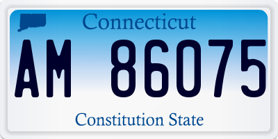CT license plate AM86075