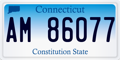 CT license plate AM86077