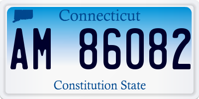 CT license plate AM86082