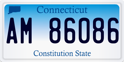CT license plate AM86086
