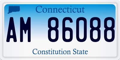 CT license plate AM86088