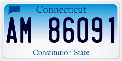 CT license plate AM86091