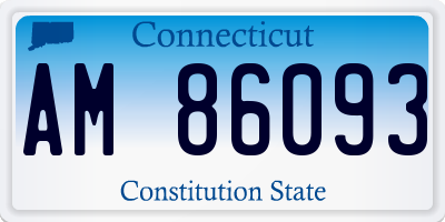CT license plate AM86093