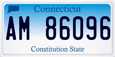 CT license plate AM86096