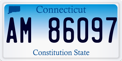 CT license plate AM86097