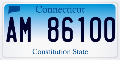 CT license plate AM86100