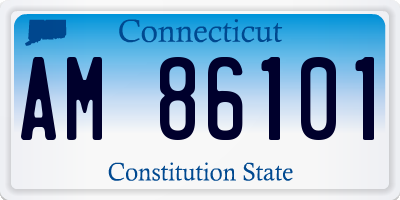 CT license plate AM86101