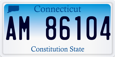 CT license plate AM86104