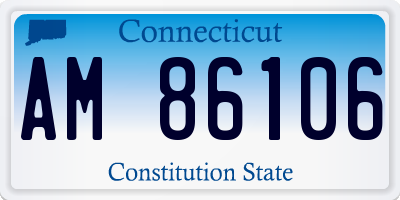 CT license plate AM86106