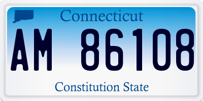 CT license plate AM86108
