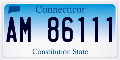 CT license plate AM86111
