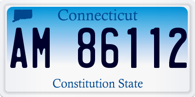 CT license plate AM86112