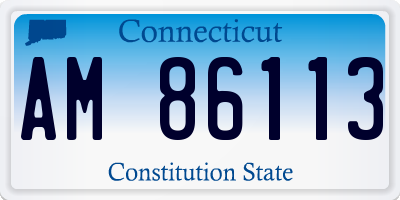 CT license plate AM86113