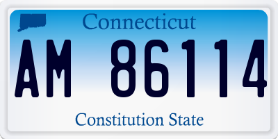 CT license plate AM86114