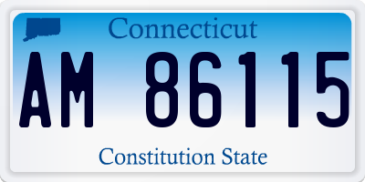 CT license plate AM86115