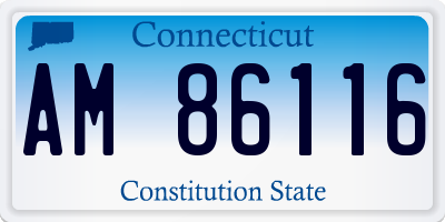 CT license plate AM86116